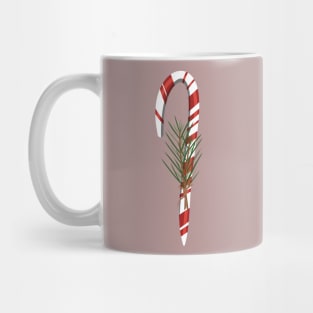 Peppermint Candy Cane with Sprigs Mug